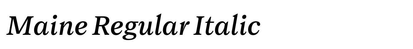 Maine Regular Italic image